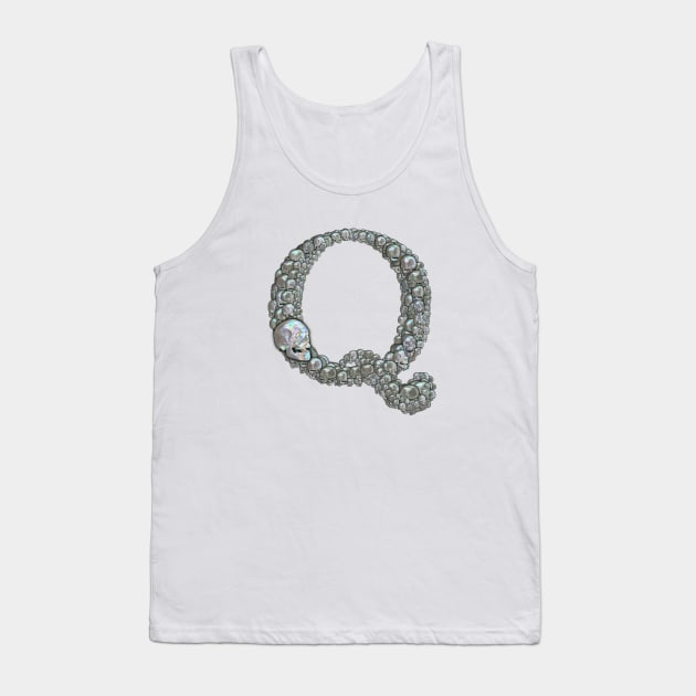 Skull Alphabet Q Tank Top by dinaaaaaah